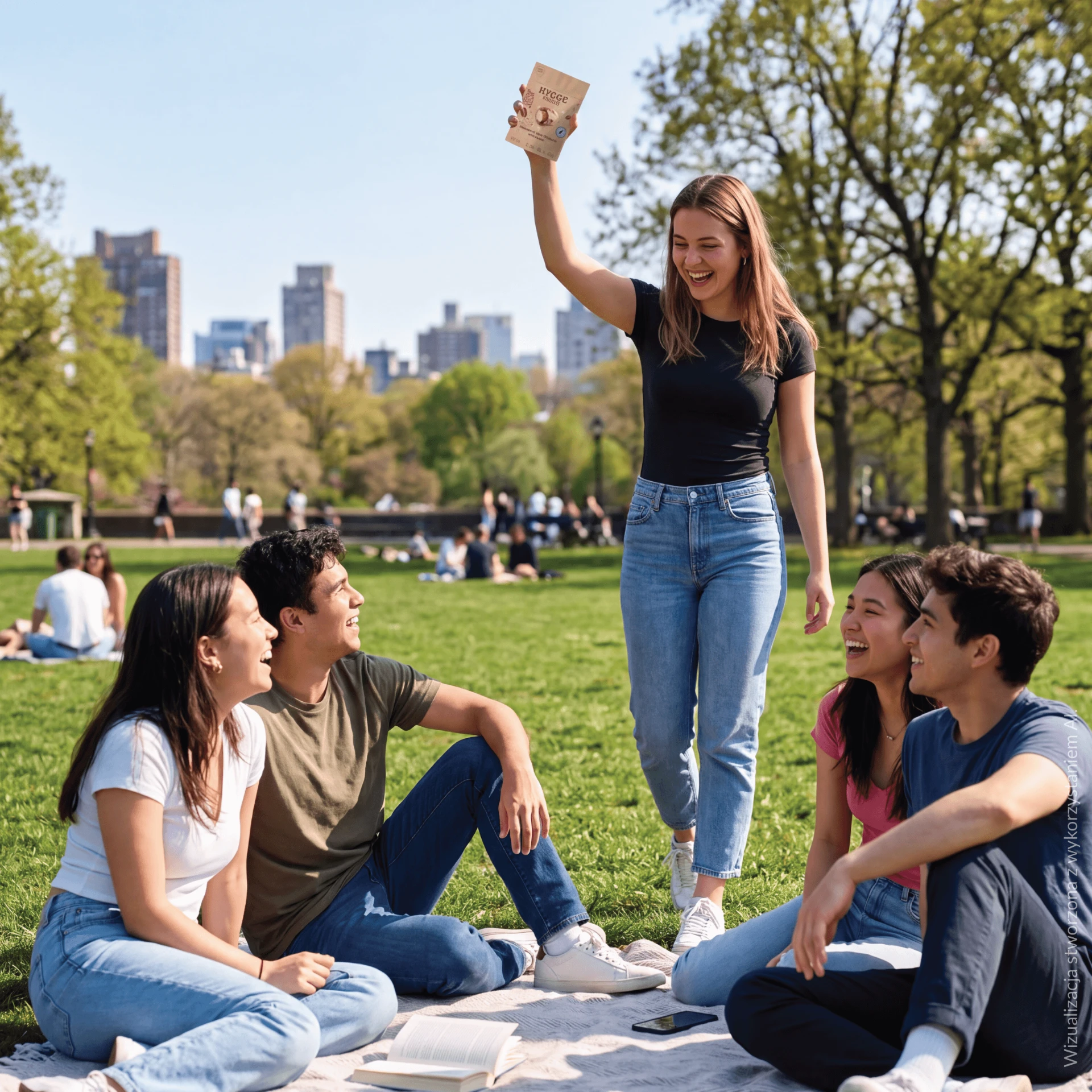 Friends spending time together in the park
